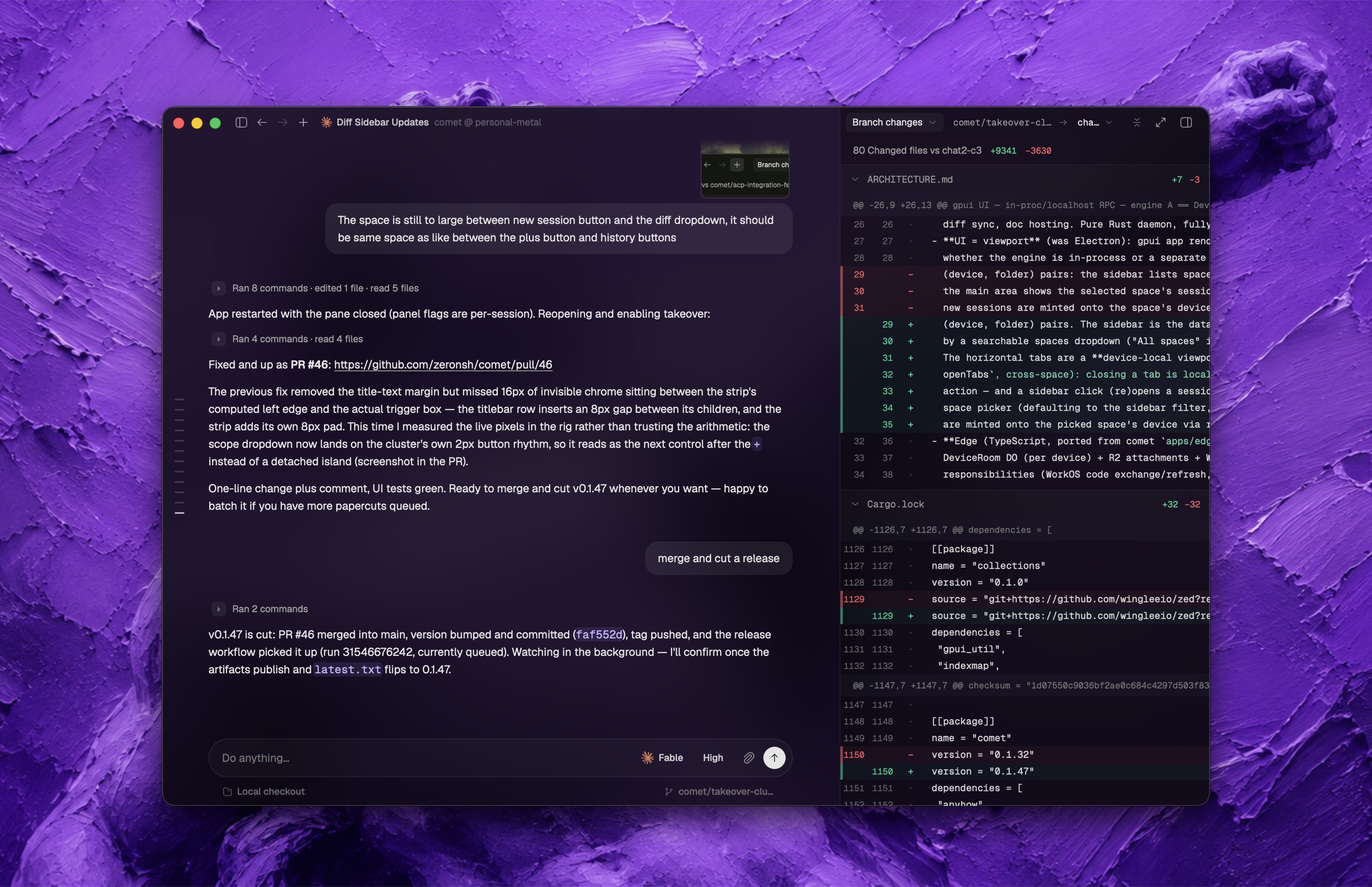 ProofShip product — agent drafting with a ProofForge gate. Not a live coding workspace.